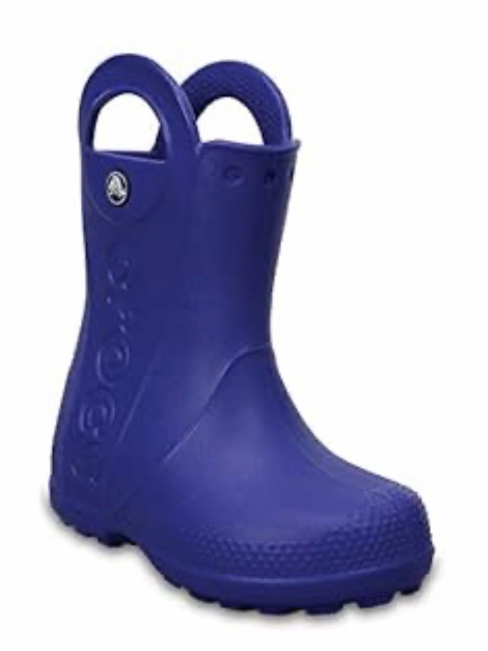 Kids' Royal Blue Crocs Rain Boot with Pull Handles size C6